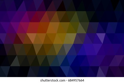 Dark Multicolor vector modern geometrical abstract background. Texture, new background. Geometric background in Origami style with gradient. 