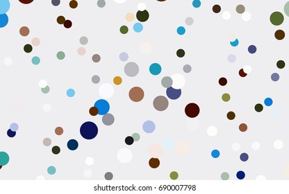 Dark Multicolor vector modern geometrical circle abstract background. Dotted texture template. Geometric pattern in halftone style with gradient. 