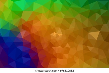 Dark Multicolor vector modern geometrical abstract background. Texture, new background. Geometric background in Origami style with gradient. 