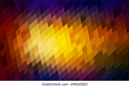 Dark Multicolor vector modern geometrical background. Abstract template. Geometric pattern in square style with gradient.