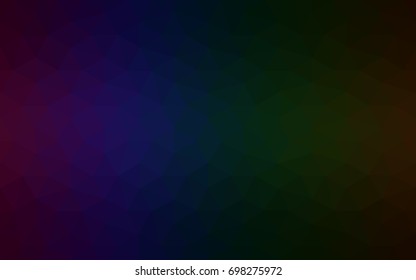Dark Multicolor vector modern geometrical abstract background. Texture, new background. Geometric background in Origami style with gradient. 