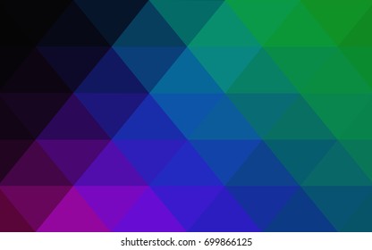 Dark Multicolor vector modern geometrical abstract background. Texture, new background. Geometric background in Origami style with gradient. 