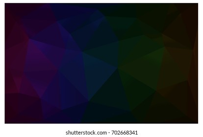 Dark Multicolor vector modern geometrical abstract background. Texture, new background. Geometric background in Origami style with gradient. 