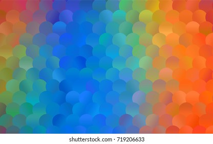 Dark Multicolor vector modern geometrical circle abstract background. Dotted texture template. Geometric pattern in halftone style with gradient. 