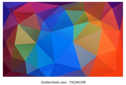 Dark Multicolor vector modern geometrical abstract background. Texture, new background. Geometric background in Origami style with gradient. 