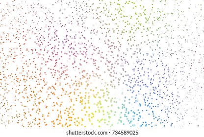 Dark Multicolor vector modern geometrical circle abstract background. Dotted texture template. Geometric pattern in halftone style with gradient. 
