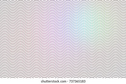 Dark Multicolor vector modern geometrical circle abstract background. Dotted texture template. Geometric pattern in halftone style with gradient. 