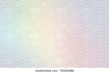 Dark Multicolor vector modern geometrical circle abstract background. Dotted texture template. Geometric pattern in halftone style with gradient. 