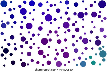 Dark Multicolor vector modern geometrical circle abstract background. Dotted texture template. Geometric pattern in halftone style with gradient. 