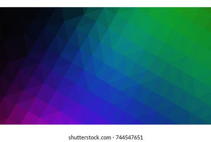 Dark Multicolor vector modern geometrical abstract background. Texture, new background. Geometric background in Origami style with gradient. 