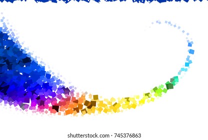 Dark Multicolor vector modern geometrical background. Abstract template. Geometric pattern in square style with gradient.