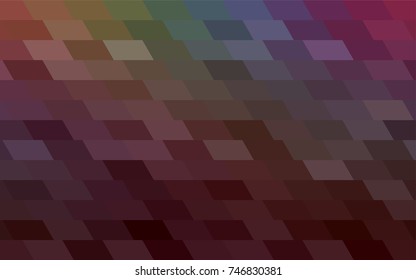 Dark Multicolor vector modern geometrical background. Abstract template. Geometric pattern in square style with gradient.