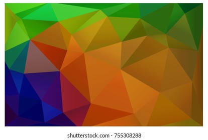 Dark Multicolor vector modern geometrical abstract background. Texture, new background. Geometric background in Origami style with gradient. 