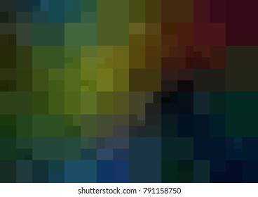 Dark Multicolor vector modern geometrical abstract background. Texture template. Geometric pattern in Origami style with gradient. 