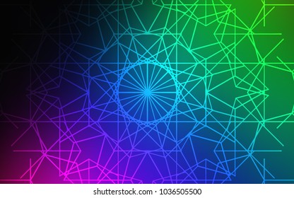 Dark Multicolor vector natural abstract design. Decorative shining childish illustration with doodles on abstract template. The template can be used as a background for cell phones.