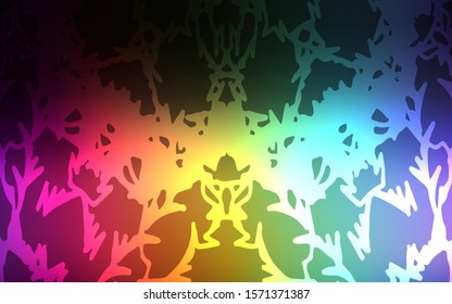 Dark Multicolor vector natural abstract background. Sketchy doodles drawn by child on blurred background. The pattern can be used for coloring books and pages for kids.