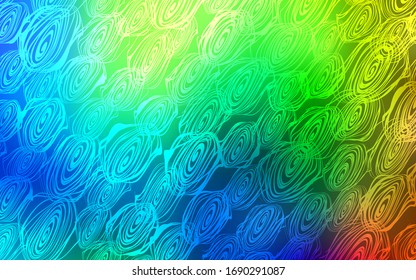 Dark Multicolor vector natural abstract design. Colorful illustration in doodle style with roses. Hand painted design for web, wrapping, wallpaper.