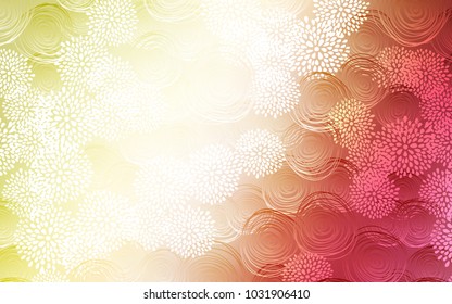 Dark Multicolor vector natural elegant pattern. Glitter abstract illustration with doodles and flowers. A completely new design for your business.