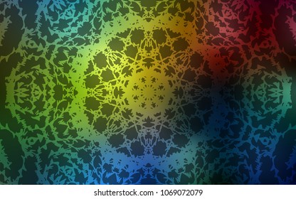 Dark Multicolor vector natural elegant artwork. Shining colored illustration with childish doodles in Arabic style. The completely new template can be used for your brand book.