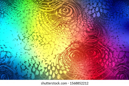 Dark Multicolor vector natural elegant template. Shining colored illustration with flowers in doodle style. A new texture for your design.