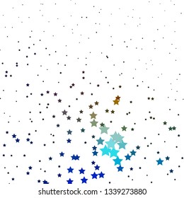 Dark Multicolor vector pattern with abstract stars. Decorative illustration with stars on abstract template. Pattern for websites, landing pages.