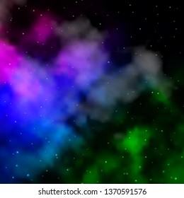 Dark Multicolor vector pattern with abstract stars. Modern geometric abstract illustration with stars. Pattern for new year ad, booklets.