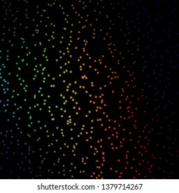 Dark Multicolor vector pattern with abstract stars. Colorful illustration in abstract style with gradient stars. Theme for cell phones.