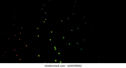 Dark Multicolor vector pattern with abstract stars. Blur decorative design in simple style with stars. Pattern for websites, landing pages.