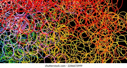 Dark multicolor vector pattern with abstract shapes. Modern abstract illustration with gradient random forms. Modern design for your ads.