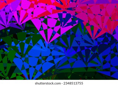 Dark Multicolor vector pattern with abstract shapes. Colorful abstract forms with gradient in simple style. Smart design for your business.