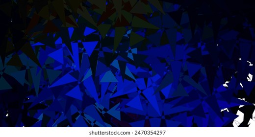 Dark Multicolor vector pattern with abstract shapes. Illustration with colorful shapes in abstract style. Background for cell phones.