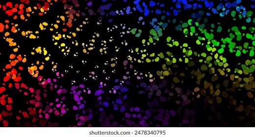 Dark multicolor vector pattern with abstract shapes. Modern abstract illustration with gradient random forms. Background for cell phones.