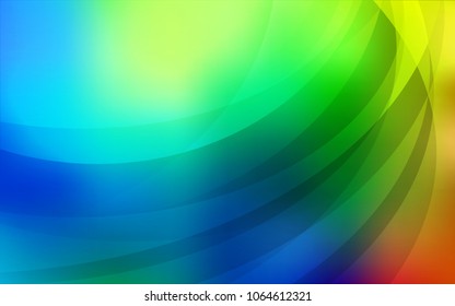 Dark Multicolor vector pattern with bent ribbons. Glitter abstract illustration with wry lines. New composition for your brand book.