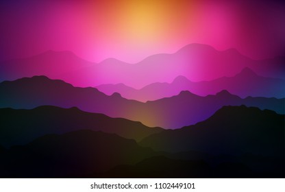 Dark Multicolor vector pattern with bent lines. Glitter abstract illustration with wry lines. A completely new template for your business design.