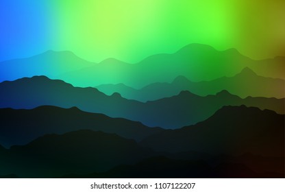 Dark Multicolor vector pattern with bent ribbons. Shining illustration, which consist of blurred lines, circles. The elegant pattern for brand book.