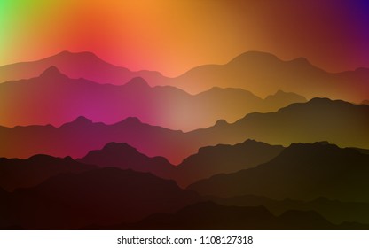 Dark Multicolor vector pattern with bent ribbons. A vague circumflex abstract illustration with gradient. The best blurred design for your business.