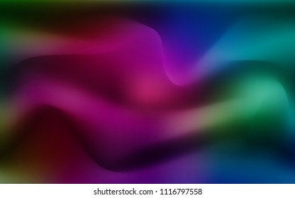 Dark Multicolor vector pattern with bent ribbons. Modern gradient abstract illustration with bandy lines. Brand-new design for your ads, poster, banner.