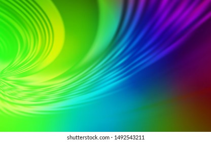 Dark Multicolor vector pattern with bent lines. Shining colorful illustration in simple style. Elegant pattern for a brand book.
