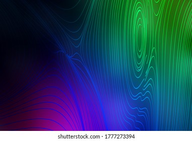 Dark Multicolor vector pattern with bent lines. Modern gradient abstract illustration with bandy lines. New composition for your brand book.