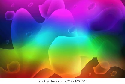 Dark Multicolor vector pattern with bent lines. An elegant bright illustration with gradient. New composition for your brand book.