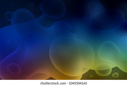 Dark Multicolor vector pattern with bubble shapes. Shining crooked illustration in memphis style. A completely new memphis design for your business.