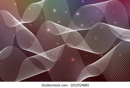 Dark Multicolor vector pattern with christmas ribbons. Modern geometrical abstract illustration with carnival ribbons. New design for ad, poster, banner of your Party.