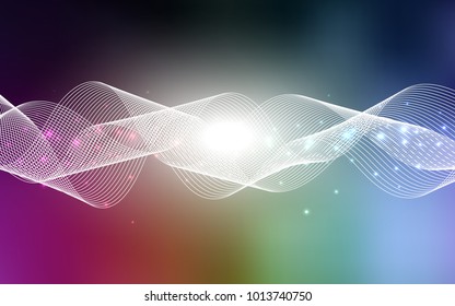 Dark Multicolor vector pattern with christmas ribbons. Blurred decorative design in anniversary style with confetti. The pattern can be used for new year ad, booklets.