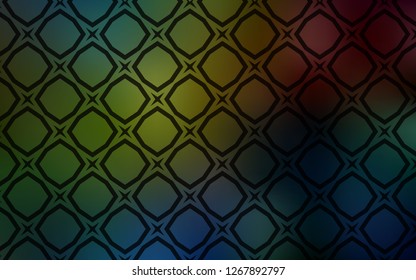 Dark Multicolor vector pattern with christmas stars. Shining colored illustration with stars. Smart design for your business advert.