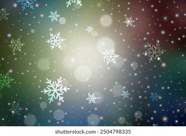 Dark Multicolor vector pattern in Christmas style. Simple gradient illustration with Christmas attributes. Pattern for ads, poster, banner of books.