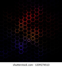 Dark Multicolor vector pattern with circles. Abstract decorative design in gradient style with bubbles. New template for your brand book.