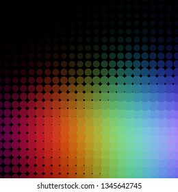Dark Multicolor vector pattern with circles. Modern abstract illustration with colorful circle shapes. Pattern for business ads.