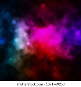 Dark Multicolor vector pattern with circles. Modern abstract illustration with colorful circle shapes. Pattern for business ads.