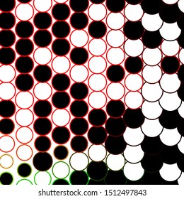 Dark Multicolor vector pattern with circles. Abstract colorful disks on simple gradient background. Pattern for websites, landing pages.
