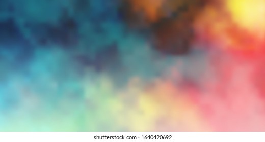 Dark Multicolor vector pattern with clouds. Abstract colorful clouds on gradient illustration. Pattern for your booklets, leaflets.